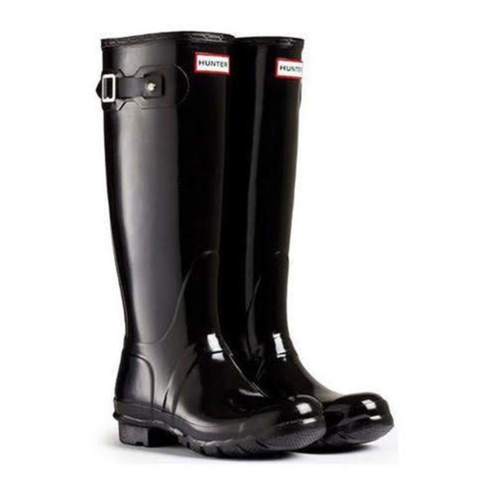 Hunter Glossy Black Rain Boots